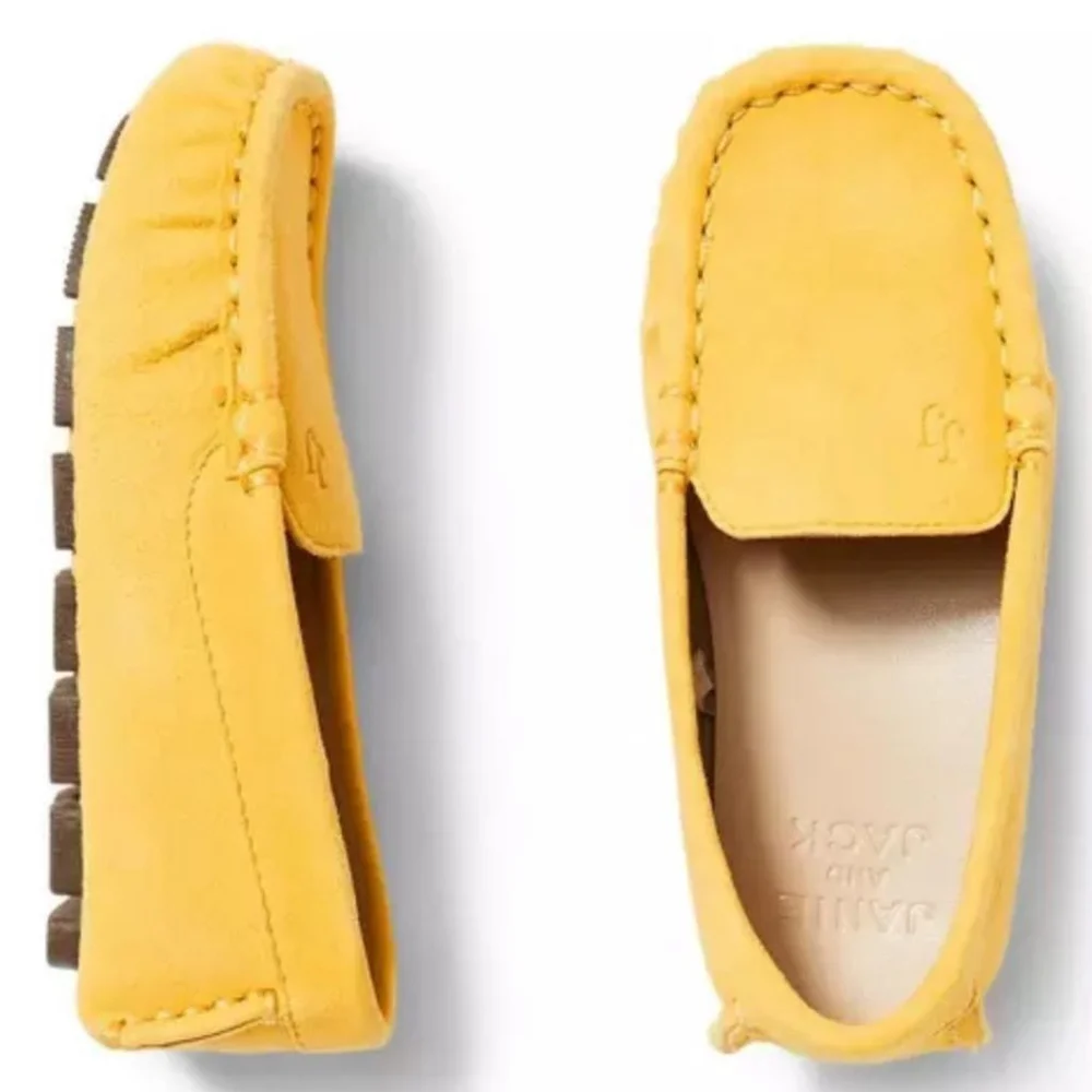 Janie and Jack Leather Yellow Boys Driving Shoe Size 5 Baby Toddler New NWT